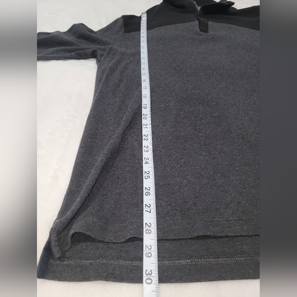 Banana Republic Quarter Zip Dark Gray Cotton Shirt - Picture 5 of 8
